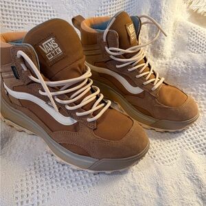 Vans MTE High-Top Sneakers in Brown and Cream